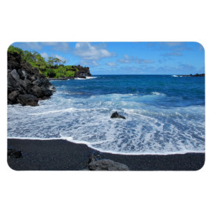 Black Sand Beach, Waianapanapa State Park, Maui Magneet