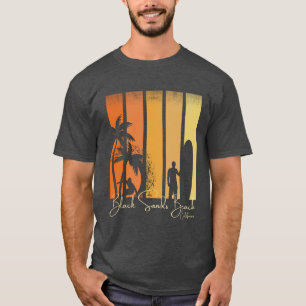 Black Sands Beach Californië Surfen T-shirt