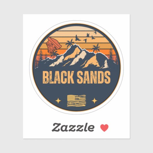 Black Sands, Hawaï Sticker (Vel)