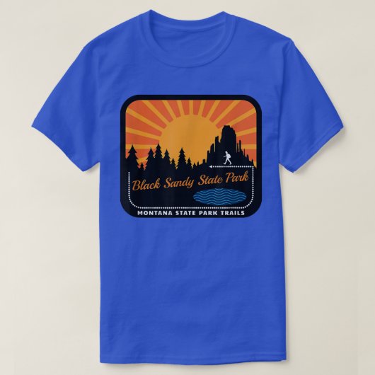 Black Sandy State Park in Montana T-shirt (Design voorkant)
