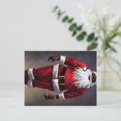 Black Santa Briefkaart (Staand voorkant)