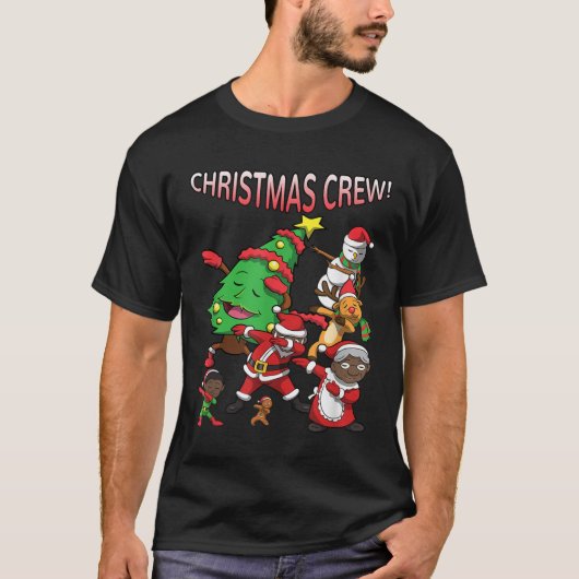 Black Santa Claus Afrikaanse kerstman T-shirt (Voorkant)