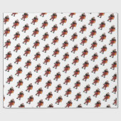 Black Santa Claus Christmas Cadeaupapier (Vlak)