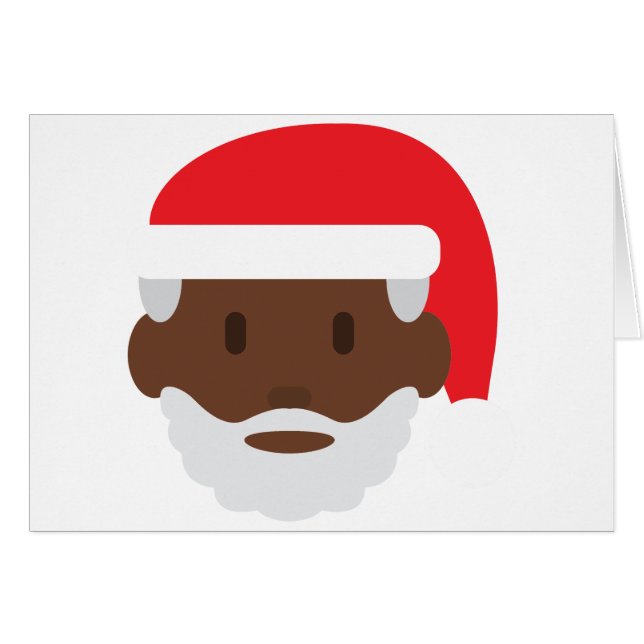 Black santa claus emoji (Voorkant Horizontaal)