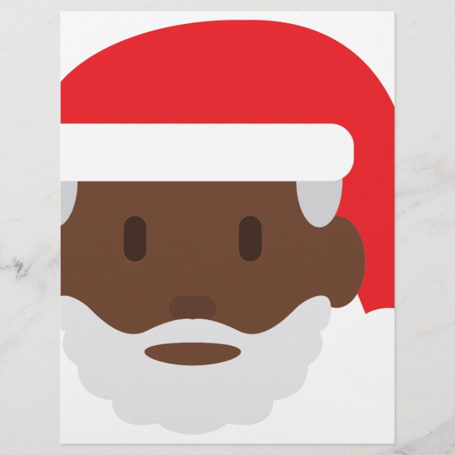 Black santa claus emoji (Voorkant)