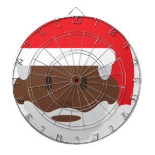Black santa claus emoji dartbord