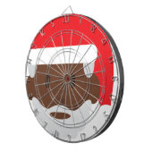 Black santa claus emoji dartbord (Voorkant Rechts)