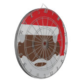 Black santa claus emoji dartbord (Voorkant Links)