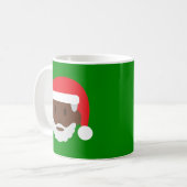 Black santa claus emoji koffiemok (Voorkant links)