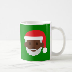 Black santa claus emoji koffiemok