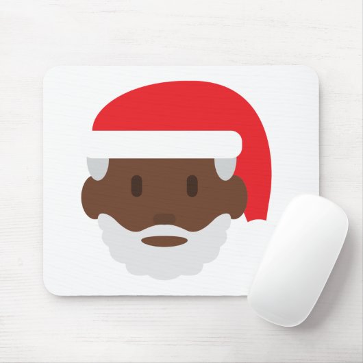 Black santa claus emoji muismat (Met muis)