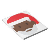 Black santa claus emoji notitieblok (Schuin)