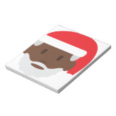 Black santa claus emoji notitieblok (Linkerzijde)