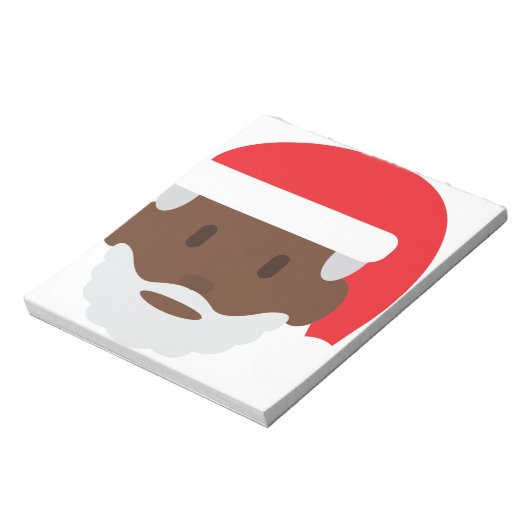 Black santa claus emoji notitieblok (Linkerzijde)
