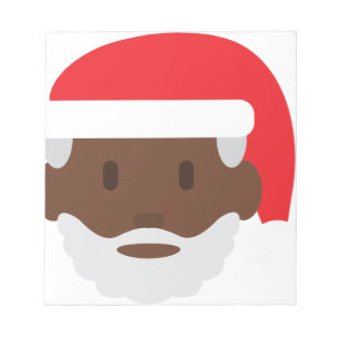 Black santa claus emoji notitieblok