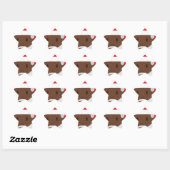Black santa claus emoji ster sticker (Vel)