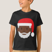 Black santa claus emoji t-shirt (Voorkant)