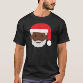 Black santa claus emoji t-shirt (Voorkant)