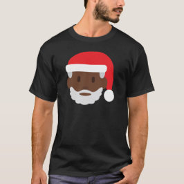 Black santa claus emoji t-shirt