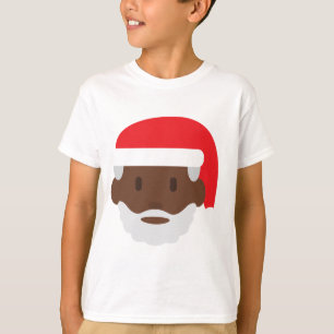 Black santa claus emoji t-shirt