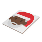 Black santa claus emoji tegeltje (Zijkant)