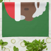 Black santa claus emoji theedoek (Gevouwen)