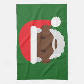 Black santa claus emoji theedoek (Verticaal)