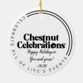 Black Santa Claus Red Striped Keramisch Ornament (Achterkant)