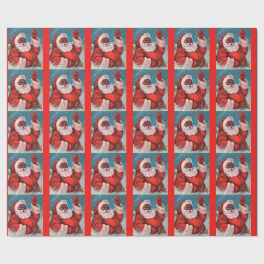 Black Santa Claus Wrapping Paper Afraia American Cadeaupapier (Zoom)