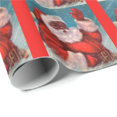 Black Santa Claus Wrapping Paper Afraia American Cadeaupapier (Rol Hoek)