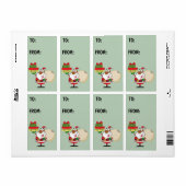 Black Santa Holding Gifts Gift Label (Full Sheet)