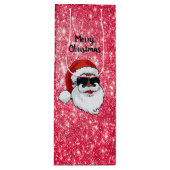 Black Santa Holiday Gift Bah Wijn Cadeautas (Voorkant)