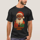 Black Santa Kwanzaa Shirt | African American Kinar (Voorkant)