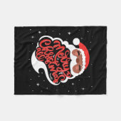 Black Santa Merry Christmas All Toddler T Shirt  Fleece Deken (Voorkant (Horizontaal))