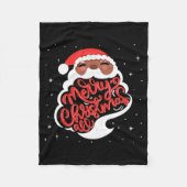 Black Santa Merry Christmas All Toddler T Shirt  Fleece Deken (Voorkant)