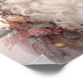 Black Santa Omgeven door Soft Pink Natuur Poster (Hoek)