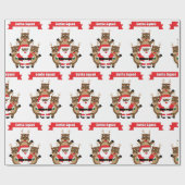 Black Santa Squad Kerstrendier Grappig Cadeaupapier (Vlak)