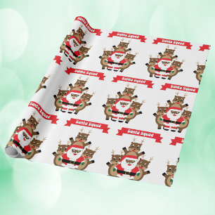 Black Santa Squad Kerstrendier Grappig Cadeaupapier
