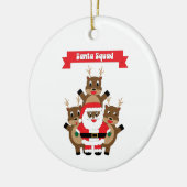 Black Santa Squad Rendier Grappig Keramisch Ornament (Links)