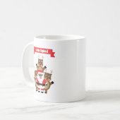 Black Santa Squad Rendier Grappig Koffiemok (Voorkant links)