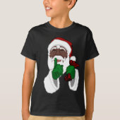 Black Santa Sweatshirts van het Kind van de Afrika T-shirt (Voorkant)