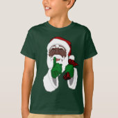 Black Santa T-Shirts van het Kind van de Afrikaans (Voorkant)