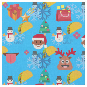 Black santa taco kerstmis stof