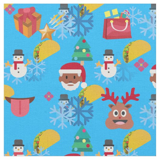 Black santa taco kerstmis stof (Close Up)