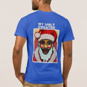 Black Santa Ugly Holiday "Sweater" T-shirt (Achterkant)