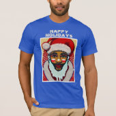Black Santa Ugly Holiday "Sweater" T-shirt (Voorkant)