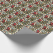 Black Santa's  Bird Holiday Tree Cadeaupapier (Hoek)