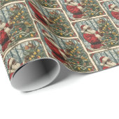 Black Santa's  Bird Holiday Tree Cadeaupapier (Rol Hoek)