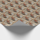 Black Santa's Midnight Sleigh Ride Cadeaupapier (Hoek)