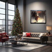 Black Santa's Red Velvet Elegance Poster